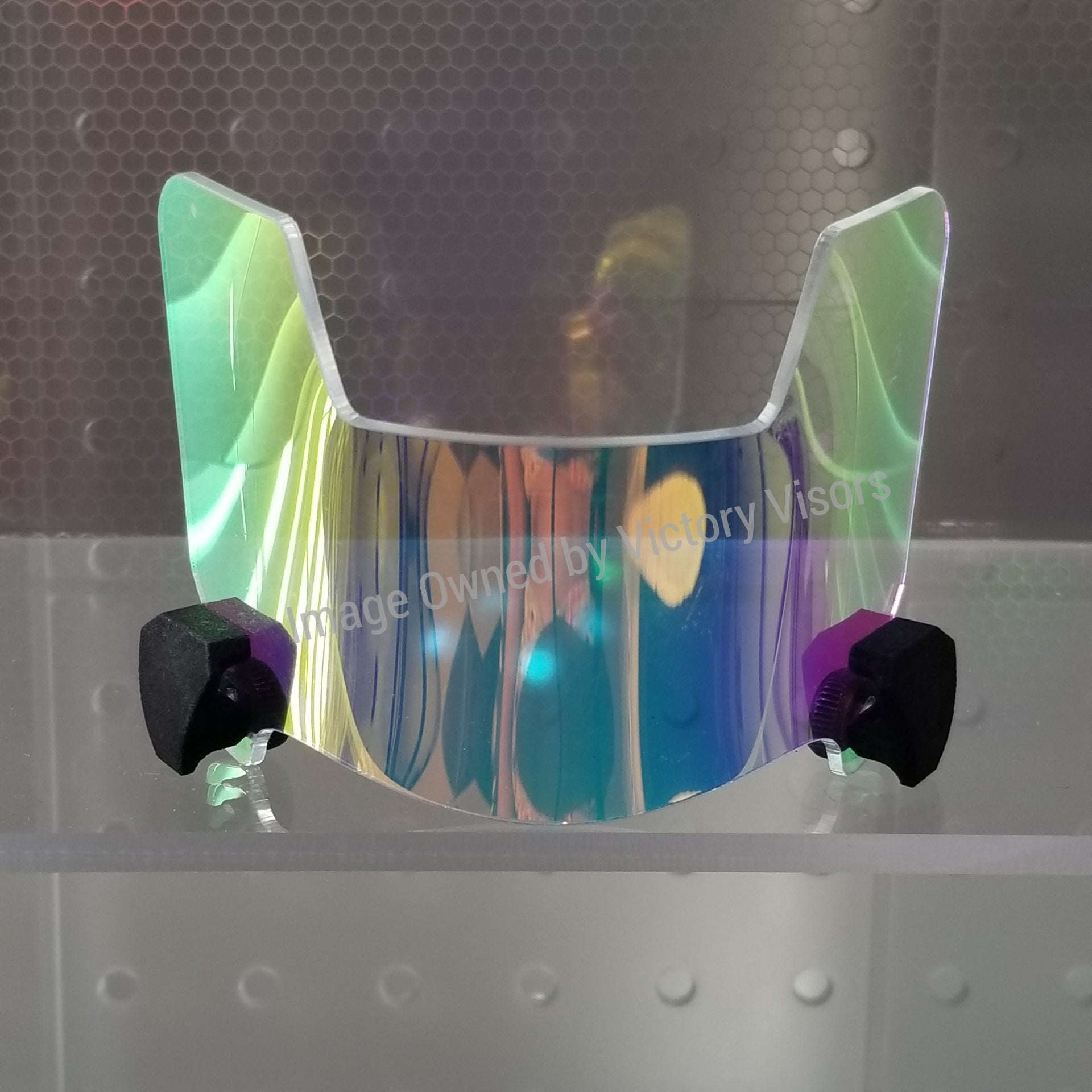 Clear Rainbow Mini Football Helmet Visor Hard Style Victory Visors