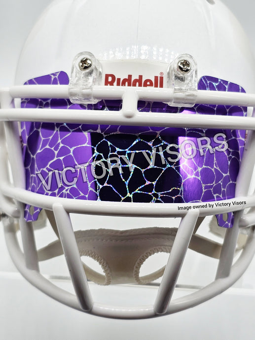 purple riddell vikings mini size football helmet visor from victory visors