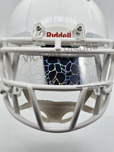 Load image into Gallery viewer, silver riddell mini size football helmet visor from victory visors
