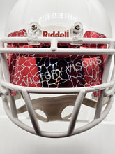 Load image into Gallery viewer, Red riddell mini size football helmet visor from victory visors
