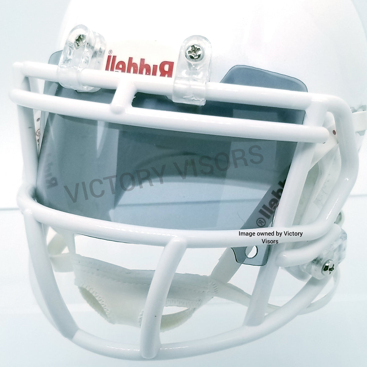 Smoke Black Transparent Mini Football Helmet Visor - Flat Style ...